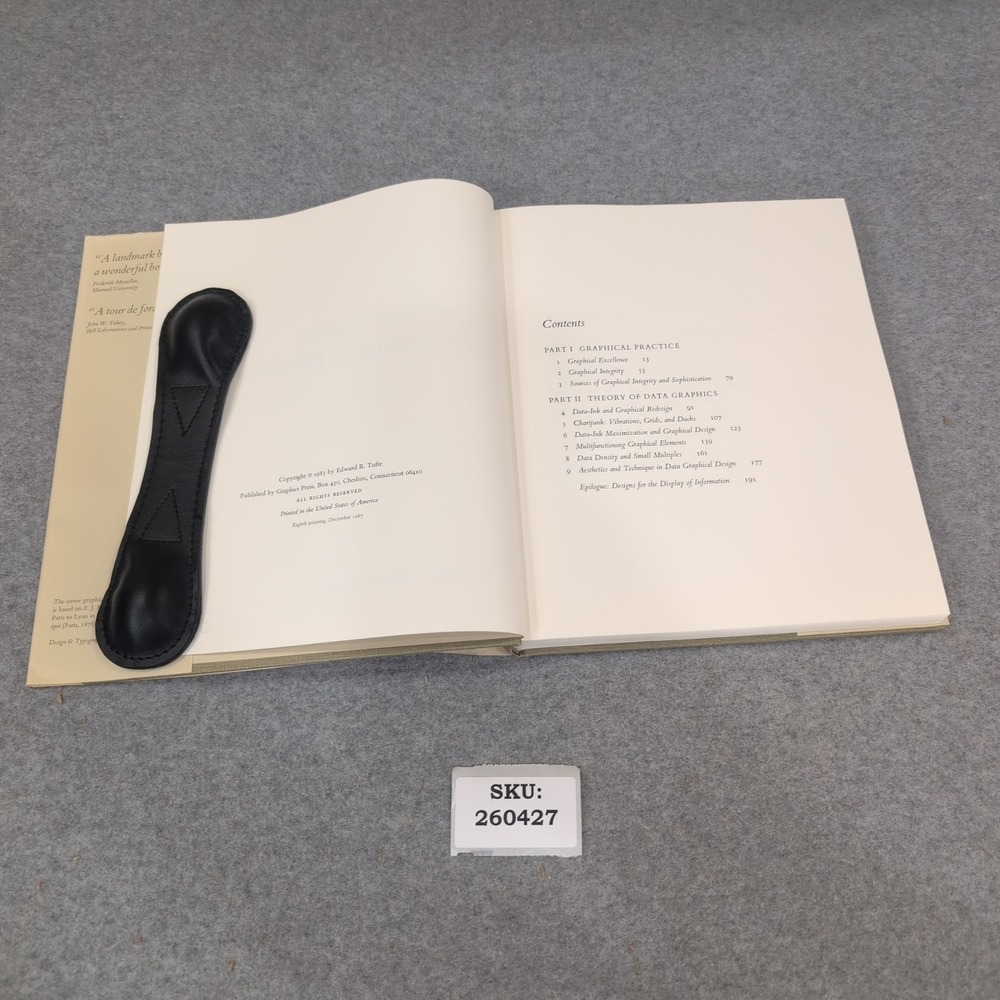 The Visual Display of Quantitative Information Edward R Tufte Hardcover 1987 VG - Picture 2 of 2